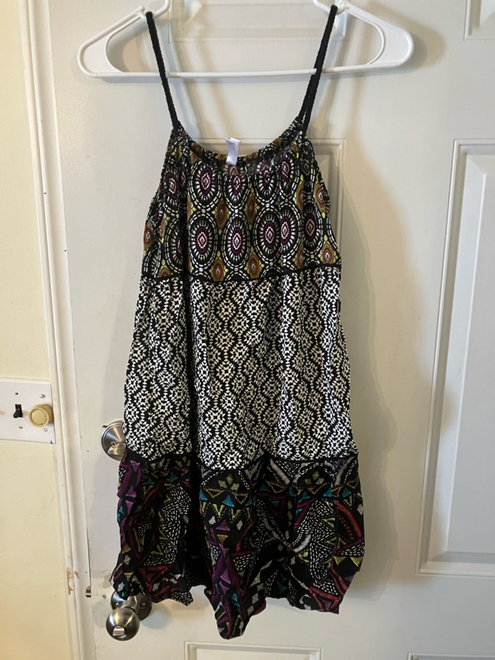 *3 for $10 sale* Xhilaration Black & Multicolor Patterned Mini Dress